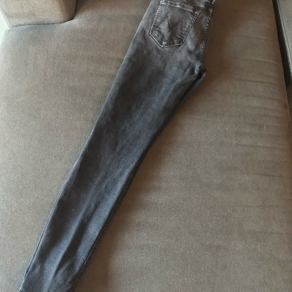 Mother dark blue / grey colored skinny jeans